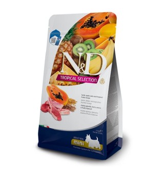 Farmina N&D Tropical Selection Lamb Adult Mini Dog - низькозерновий сухий корм з ягням і тропічними фруктами для дорослих собак дрібних порід, 1,5кг