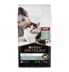 Сухий корм для кошенят Pro Plan Live Clear Kitten 1,4 кг - індичка