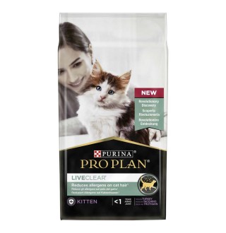Purina Pro Plan LiveClear Kitten - сухий повнораціонний корм з індічкою для кошенят, 1,4кг