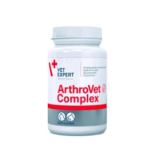 Харчова добавка для котів та собак підтримки здоров'я функції хрящів та суглобів Vet Expert ArthroVet Complex, 90 таб.