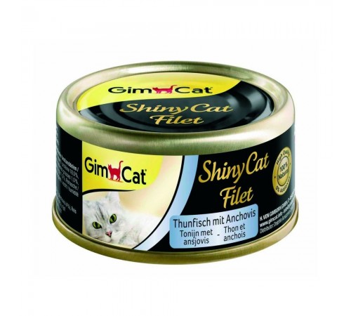Вологий корм для котів GimCat Shiny Cat 70 г - тунець та анчоус