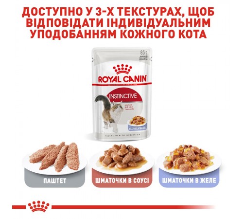 Вологий корм для котів Royal Canin Instinctive Jelly pouch 85 г