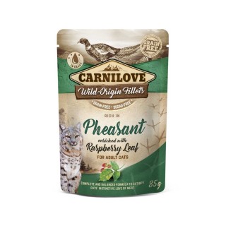 Вологий корм для котів Carnilove pouch 85 г - фазан і листя малини