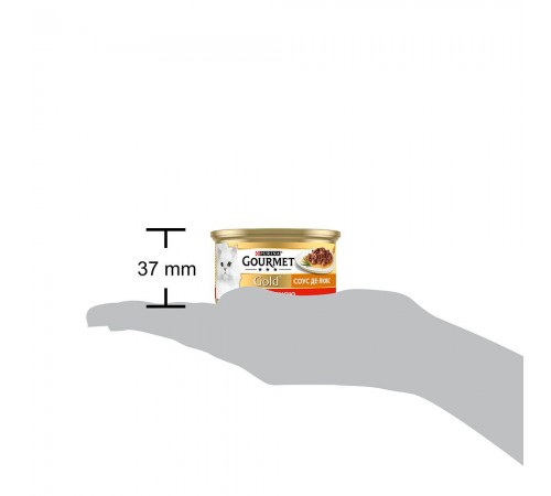 Purina Gourmet Gold - консервований корм Гурме Соус Де-Люкс, шматочки в соусі з яловичиною для котів, 85г