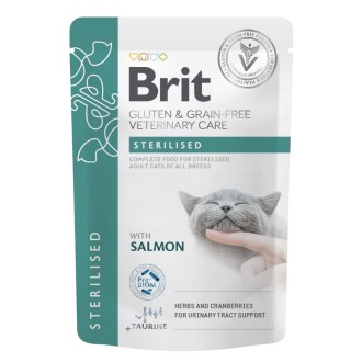 Вологий корм Brit GF VetDiet Care Sterilised pouch 85 г - лосось