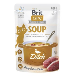Вологий корм для котів Brit Care Soup pouch 75 г - качка
