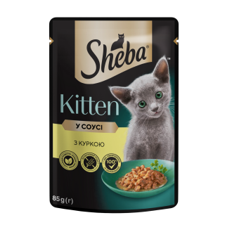 Вологий корм для кошенят Sheba Kitten pouch 85 г - курка