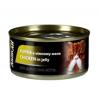Вологий корм для котів AnimAll Adult 85 г - курка
