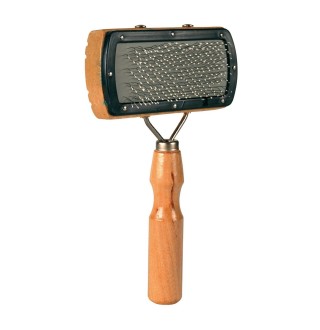 Щітка-пуходерка Trixie з дерев'яною ручкою та захисними кульками 10 см / 18 см