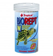 Сухий корм для водоплавних черепах Tropical в паличках «Biorept W» 100 мл