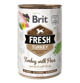 Вологий корм для собак Brit Fresh Turkey with Peas 400 г (індичка)