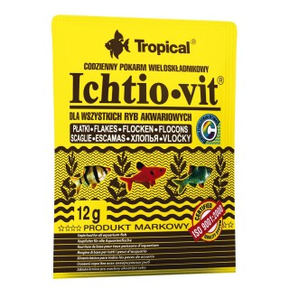 Сухий корм для акваріумних риб Tropical в пластівцях «Ichtio-Vit» 12 г (для всіх акваріумних риб)
