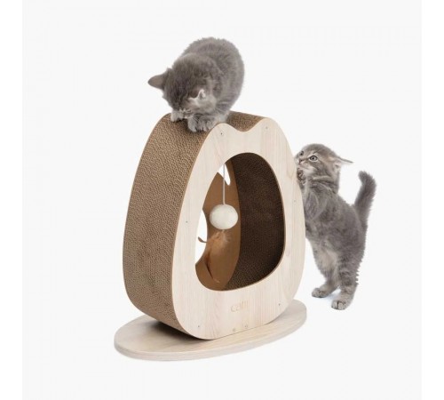 Дряпка картонна Catit для котів Pixi з іграшкою широка 45 x 23,5 x 44 см