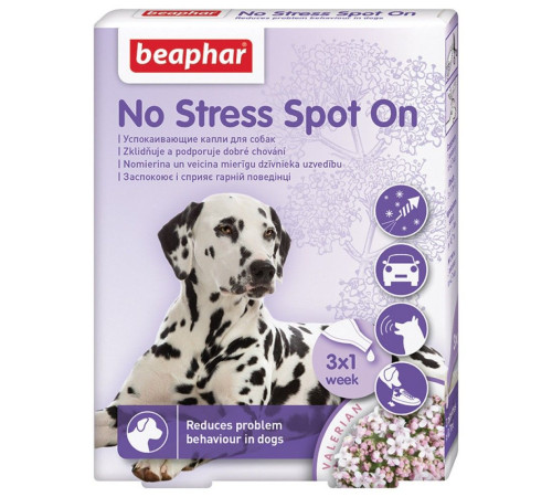 Краплі на холку для собак Beaphar No Stress Spot On 3 шт