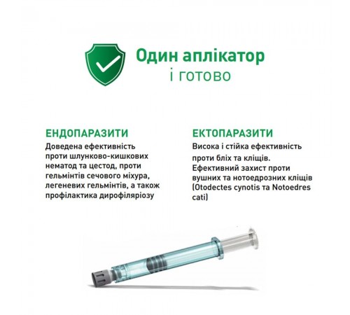 NexGard Combo by Boehringer Ingelheim Spot-ON L - краплі протипаразитарні на холку від бліх, кліщів та гельмінтів для котів 2,5-7,5кг, уп 3шт
