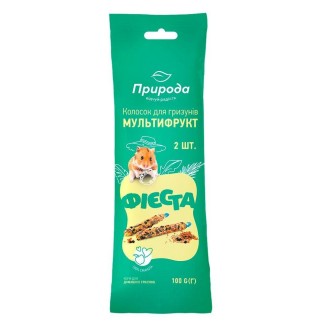 Ласощі для гризунів Природа Фієста «Колосок» 100 г / 2 шт. (мультифрукт)