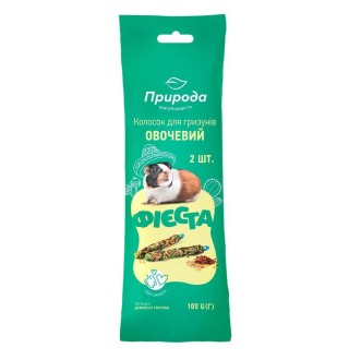 Ласощі для гризунів Природа Фієста «Колосок» 100 г / 2 шт. (овочі)