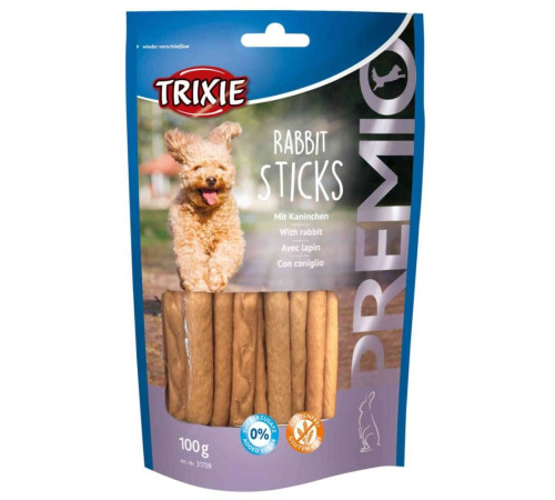 Ласощі для собак Trixie PREMIO Rabbit Sticks 100 г - кролик