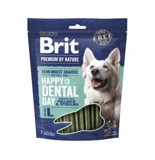 Ласощі для cобак Brit Premium Dental Snacks L 250 г - колаген та спірулін
