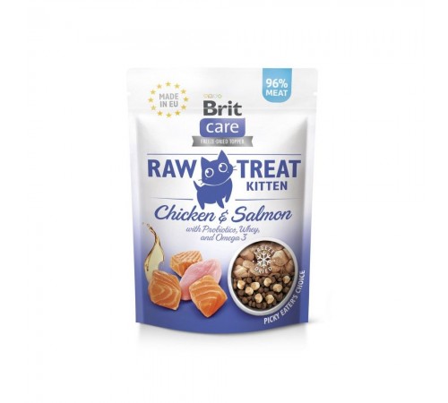 Ласощі для кошенят Brit Raw Treat Kitten 40 г - курка та лосось