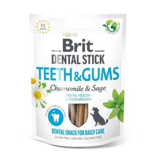 Ласощі для собак Brit Dental Stick Teeth & Gums 251 г 7 шт - ромашка і шавлія