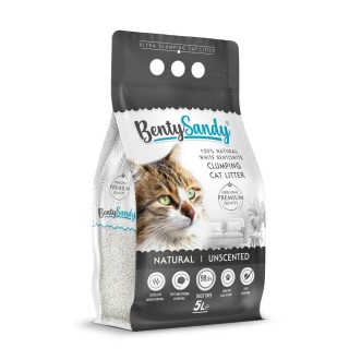Наповнювач туалету для котів Benty Sandy 5 л, розмір гранул 0,60-2,38 мм (бентонітовий)