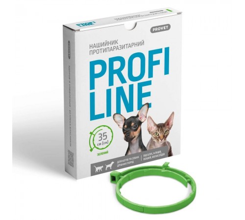 Нашийник для котів PROVET Profiline 35 см - зелений