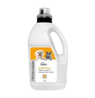 Шампунь для котів та собак ProVET «Профілайн» глибоке очищення з алое, 3 л