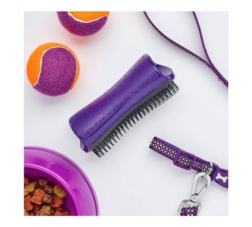 Щітка для собак Pet Teezer De-shedding and Grooming - фіолетово-сірий