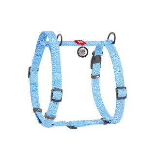 Шлея для собак Collar Re-cotton світловідбивна S - голубий