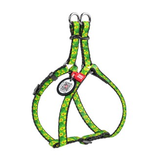 Шлея WAUDOG Nylon з QR паспортом і малюнком «Авокадо» XS 28-40 см / 10 мм