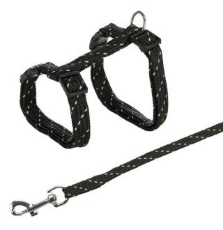 Шлейка з повідцем для кошенят Trixie світловідбиваюча, нейлон (кольори в асортименті)