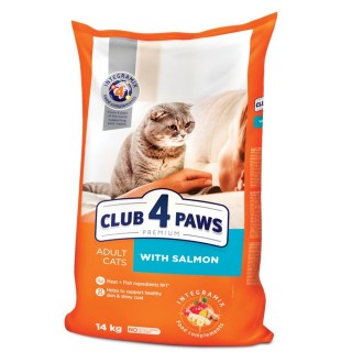 Club 4 Paws Premium Adult Cat Salmon - Клуб 4 Лапи сухий корм з лососем для дорослих котів,14кг