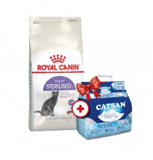 Сухий корм для котів Royal Canin Sterilised 37, 4 кг + Catsan 5 л у подарунок