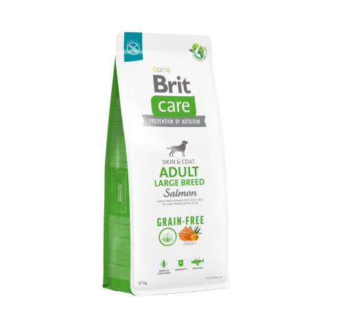 Сухий корм для собак великих порід Brit Care Dog Grain-free Adult Large Breed беззерновий | (лосось) 12 кг