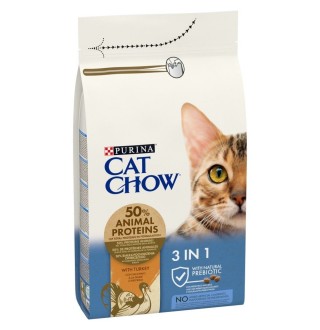 Purina Cat Chow 3in1 - сухий корм для котів з формулою потрійної дії, 1,5кг