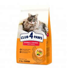 Сухий корм для котів з ефектом виведення шерсті Club 4 Paws Premium 2 кг - курка