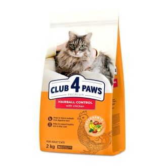 Сухий корм для котів з ефектом виведення шерсті Club 4 Paws Premium 2 кг - курка