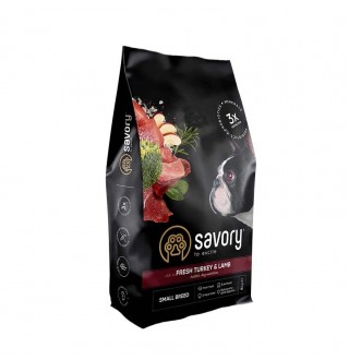 Сухий корм для собак Savory Small Breed Fresh 8 кг - індичка та ягня