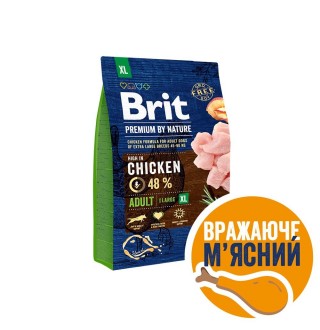 Сухий корм для собак Brit Premium Dog Adult XL 3 кг - курка