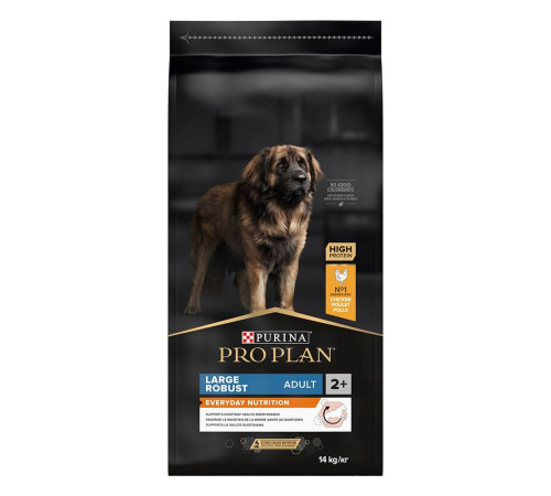 Сухий корм для собак Purina Pro Plan Large Robust Adult 14кг - домашня птиця