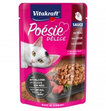 Вологий корм для котів Vitakraft Poésie Délice pouch 85г (серця в соусі)