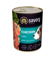 Вологий корм для цуценят Savory Puppy 400 г - курка