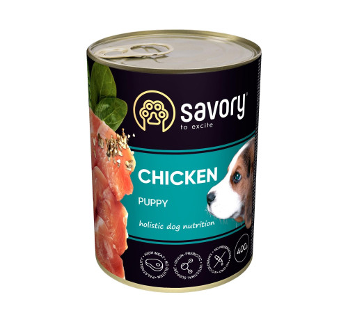 Вологий корм для цуценят Savory Puppy 400 г - курка