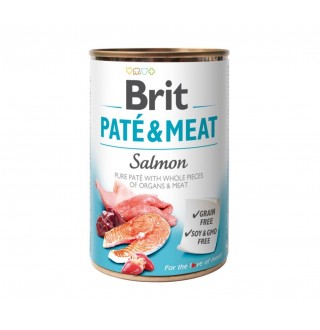 Вологий корм для собак Brit Pate & Meat 400 г - курка та лосось