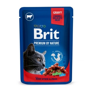 Вологий корм для котів Brit Premium Cat Beef Stew & Peas pouch 100 г - яловичина та горох