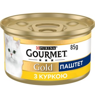 Purina Gourmet Gold - консервований корм Гурме, паштет з куркою для дорослих котів, 85г