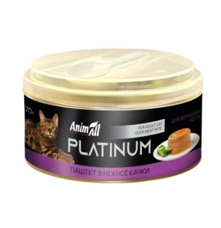 Вологий корм для котів AnimAll Platinum Adult 70 г - качка