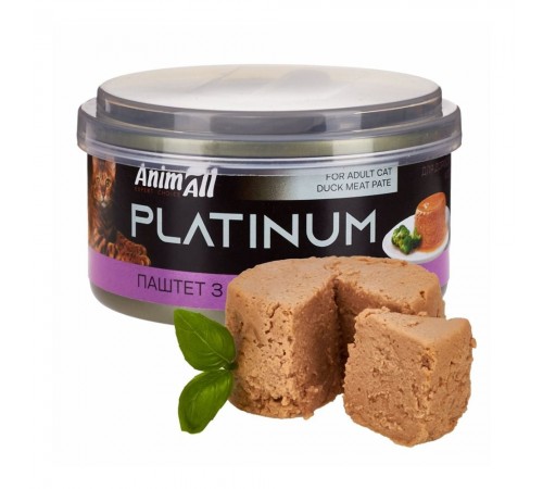 Вологий корм для котів AnimAll Platinum Adult 70 г - качка