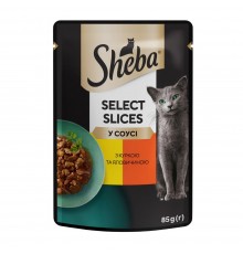 Вологий корм для котів Sheba Select Slices pouch 85 г - курка та яловичина